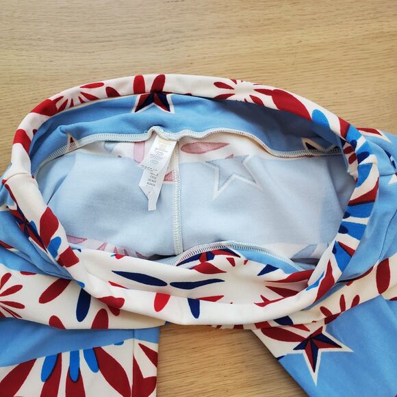 NEW LuLaRoe Light Blue Fireworks Leggings - Picture 6 of 8